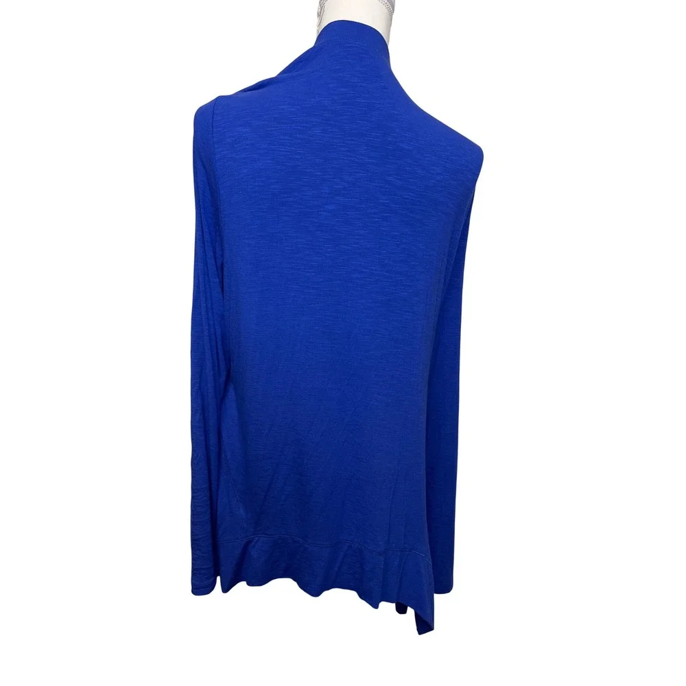 LOGO by Lori Goldstein Women's Blue Long Sleeve Cardigan With Buttons Size XL